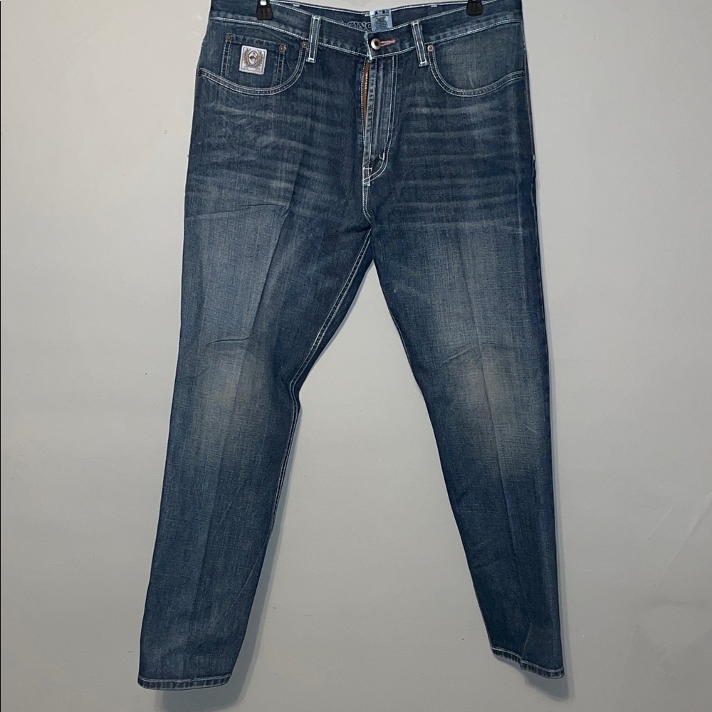 Men's Starched Cinch Blue Jeans
